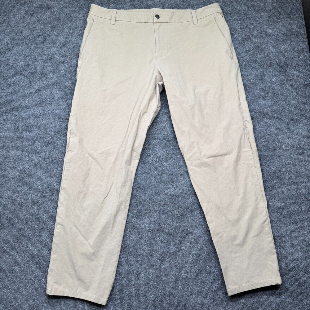 Lululemon Pants Mens 38x30 Beige Commission Classic Canvas Chino M5A74S